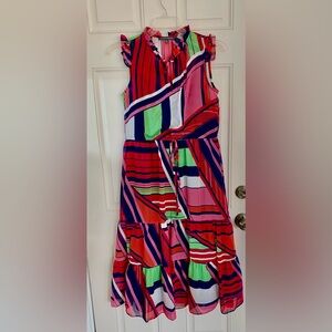 Julia Jordan Multicolor Striped Midi Dress